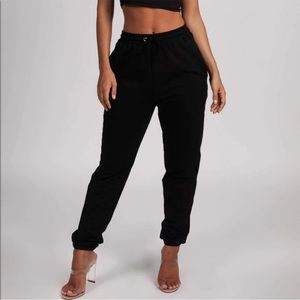 Meshki Black Jogger Sweat Pants